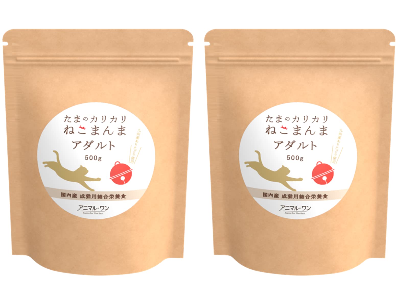 アニマル・ワン キャットフード　たまのカリカリねこまんま 成猫用 500グラム (x ２袋セット)　国内産 ナチュラルフード　無添加商品画像