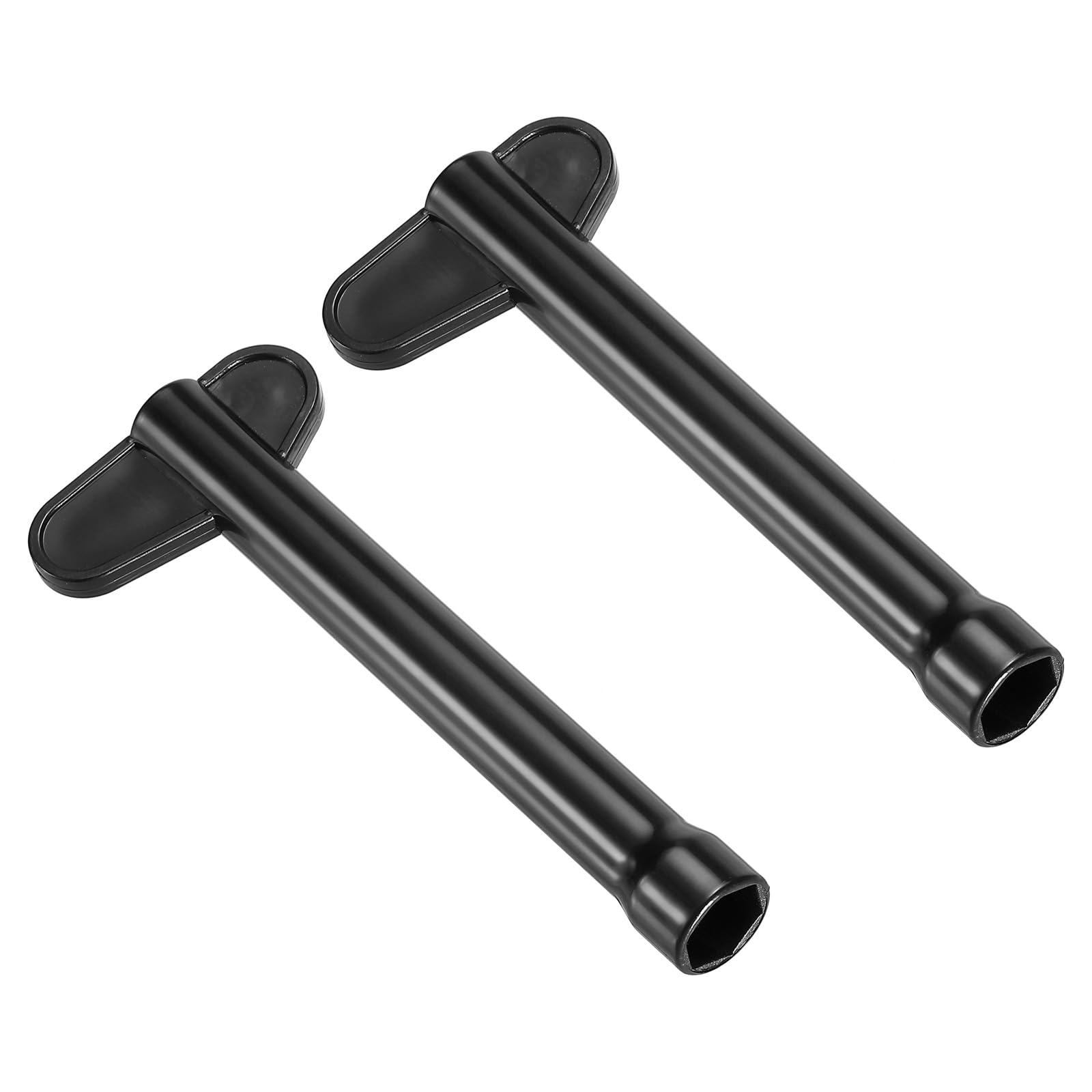 PATIKIL Faucet Installer Socket, M12 Wrench Plumbing Tool for Bowl Bathroom Basin Sink, Black 2 Pack