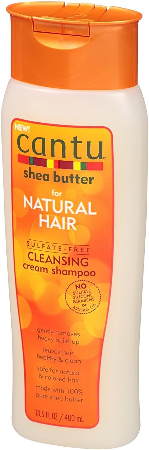 Cantu Shampoo Natural Hair Cleansing 13.5oz(Sulfate-Free) (2 Pack), 400 ml (Pack of 2)