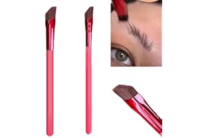 Professional Eyebrow Brush Set - Multi-Function Three-Dimensional Concealer Makeup Brush, Angled Hairline Brush | 2 Pieces (L
