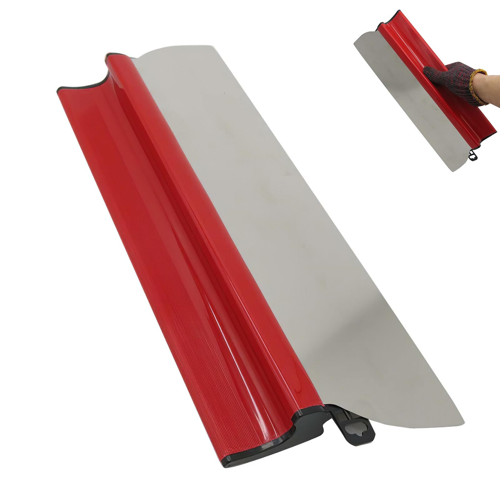 Drywall Skimming Blade - 25cm Smoothing Spatula High Grade Skimming Drywall Professional Plastering Trowel Durable Semi Flexible Finishing Trowel with Z-Shaped Handle (25CM)