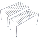 yaenoei Kitchen Shelves, Cabinet Organization Mini Storage Shelf, White,Set of 2