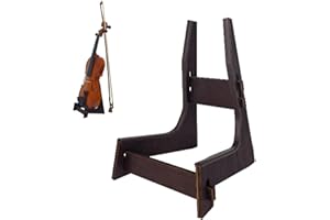 COLOOFO Violin Stand ,Universal Wooden Violin stand,Ukelele Stand,L-Shape Portable String Instrument Holder with Rubber Protection,Music Instrument Stand for Violin,Ukelele,Mandolin
