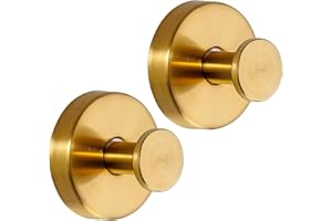 GUOJANFON Ornament Hooks,Upgraded Suction Cup Hooks, Wreath Hangers for Front Door, Towel Racks, 2 in 1 Mantle Hanger, No Drill Garland Fireplace Stocking Hanger, for Christmas, Holiday, New Year(Gold, 2)