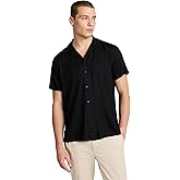 EXPRESS Men’s Rayon Button-Up Shirt – Short Sleeve Lightweight Casual Dress Shirt for Work or Weekend Wear