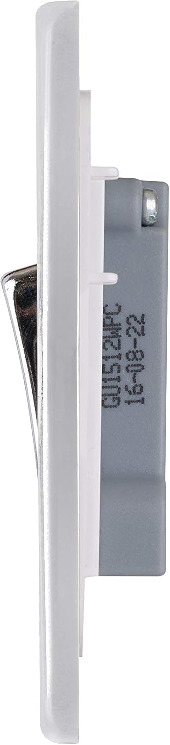 Schneider Electric Ultimate Low Profile - Single 2 Way Light Switch, GU1512WPC, Polished Chrome with White Insert - Image 4
