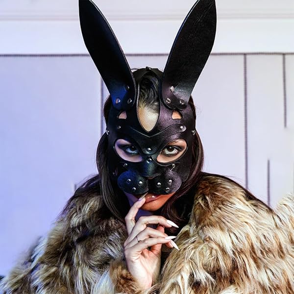 Black bunny mask fetish lingerie costume playboy club bondage Easter cosplay new Sexy Easter Bunny Costumes - Wholesome & Seductive main image 3