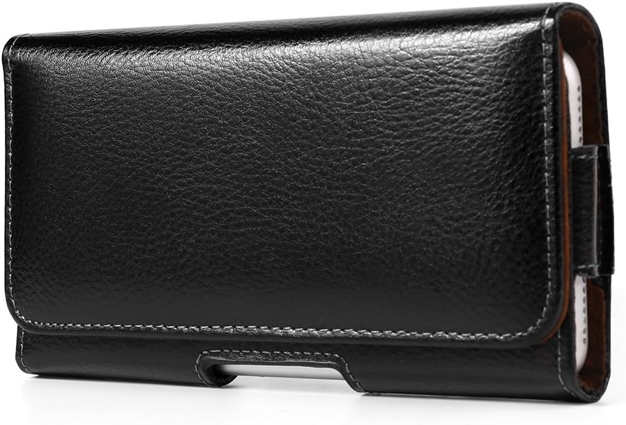 5.7" Universal Cellphone Holster Belt Clip Horizontal Case Compatible for Samsung Galaxy S20 FE S10+ A52 A51 A31 M21 M31 / iPhone 11 Pro Max / XS Max / Moto E E6s G8 Power / LG Stylo 5 / OnePlus 9 6T