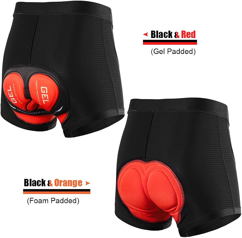 Lixada Men's Cycling Shorts 3D Padded MTB Bicycle Bike Underwear Shorts Breathable Quick Dry Shorts (Optional): Clothing