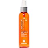 Andalou Naturals Illuminating Facial Toner Clementine + Vitamin C (6 fl oz) | Hydrating Face Mist Toner to Balance &amp; Refresh Skin, With Fruit Stem Cell Complex Plus Aloe Vera