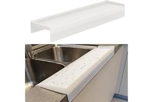 Kitlers Silicone Edge Protectors - Multifunction Sink Accessories, Splash Guard & Draining Mat for Kitchen, Bathroom Sink, Steel, Granite, Quartz Countertops(Transparent)