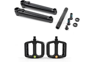 POLSO BMX Bike Crank Arms 170mm, 9/16"(14mm) Axle Diameter 19mm 48 Spline Cranks for BMX Bikes Cranks