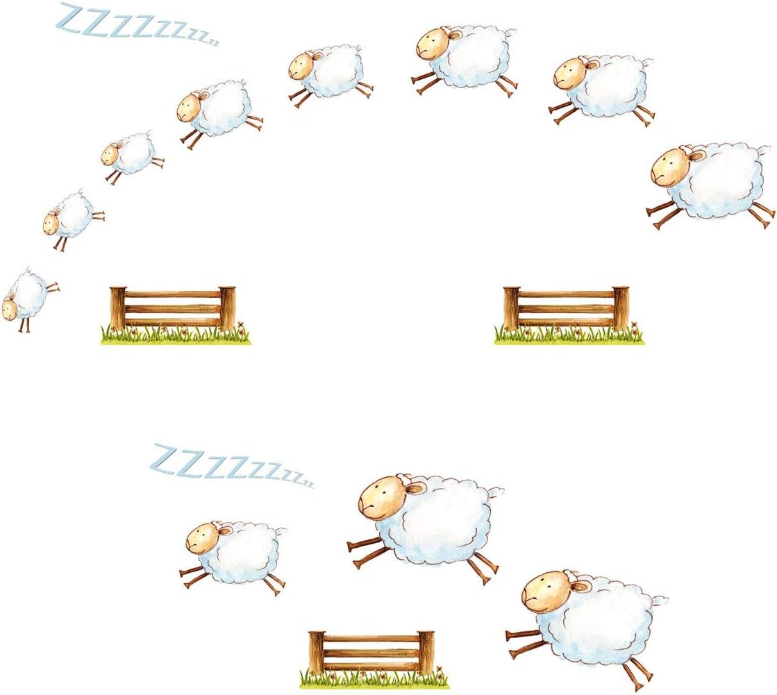 Platin Art Window Sticker, Counting Sheep', 10 by 28-Inch