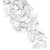 DARENYI 300Pcs Teardrop Craft Mirrors Mosaic Tiles Bulk Tiny Teardrop Craft Mirrors Stickers Pieces Mini Self-Adhesive Acrylic Mosaic Pieces for DIY Projects Wall Decor