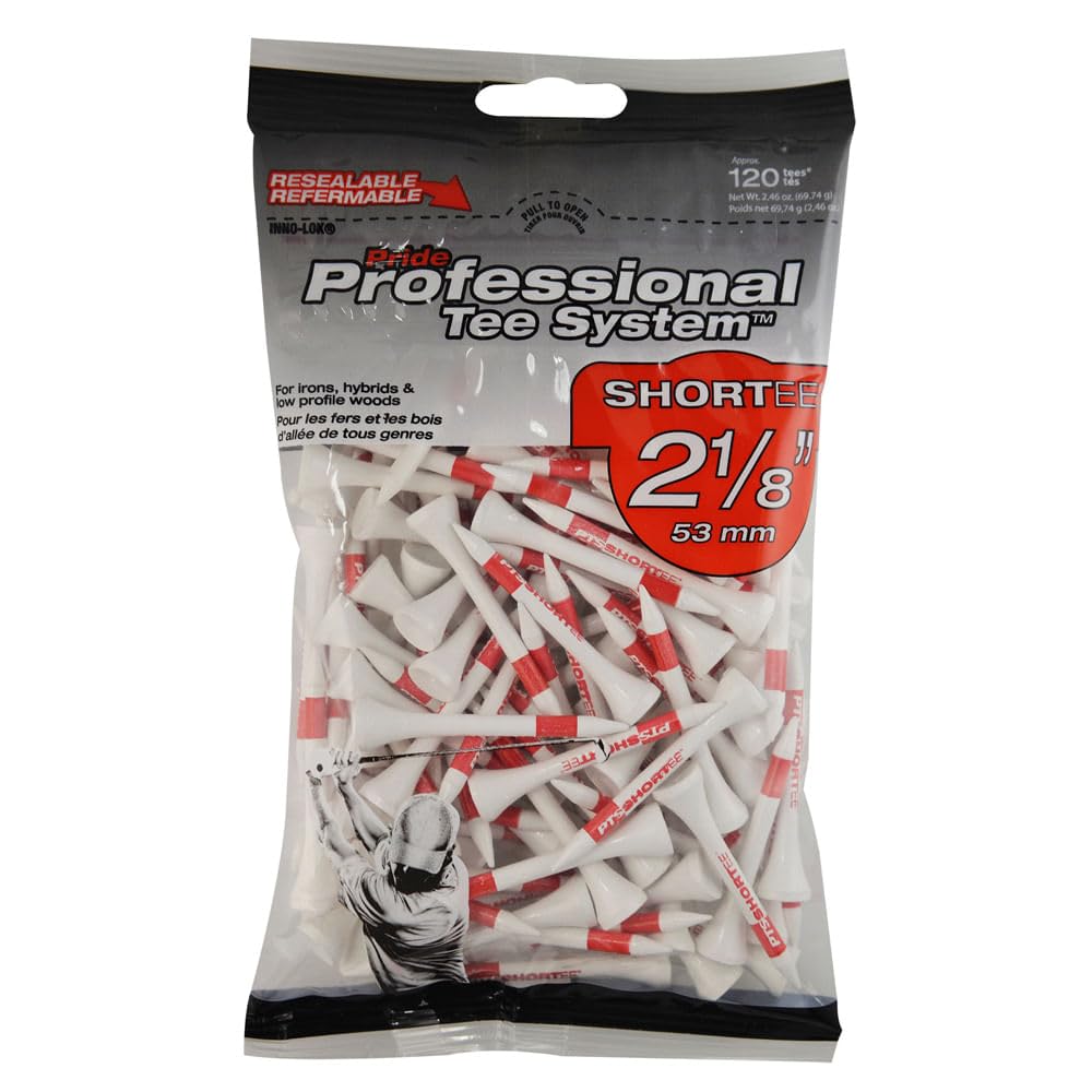 PrideSports PTS Wood Golf Tees | 120 Count, 2-1/8