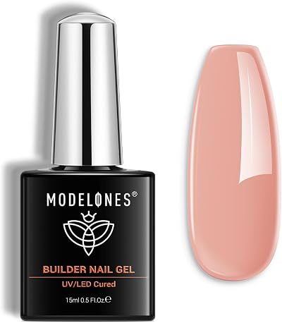 Modelones 8-in-1 Nude Pink Builder Gel Apricot Base Strengthener