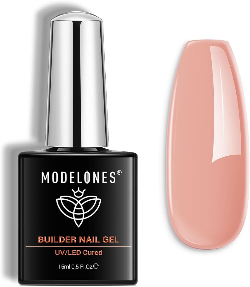 Modelones 8-in-1 Nude Pink Builder Gel Apricot Base Strengthener