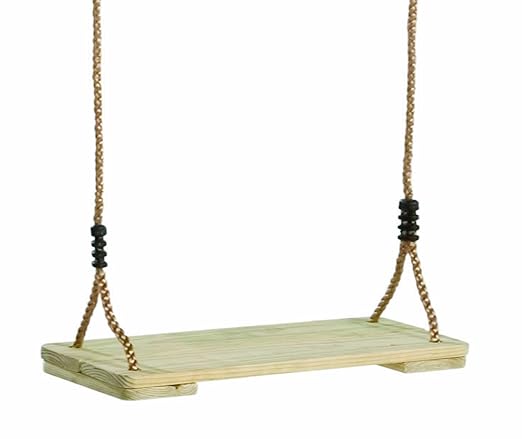 Garden Games - Asiento de Columpio de Madera (Incluye Cuerdas de Nailon