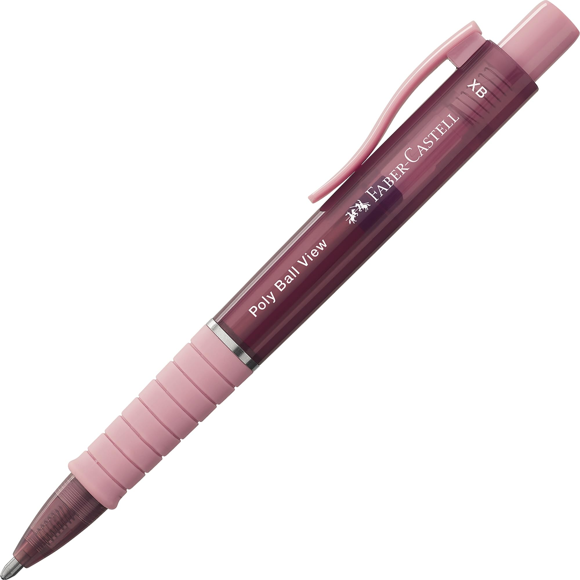 Faber-Castell Poly Ball View Ballpoint Pen - Rose Shadows, Pink, 145753