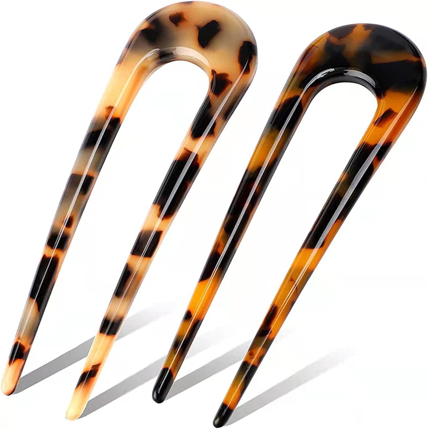 2 Pack Hair Fork French Pins For French Twist U Shaped Hair Pin Fork Sticks 2 Prong Updo Chignon Pin for women hairpin,u shaped hair pin french,hair pins for women updo