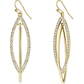 Simulated Diamond Teardrop Dangle Earrings for Women - Cubic Zirconia Crystal Long Dangling Earrings