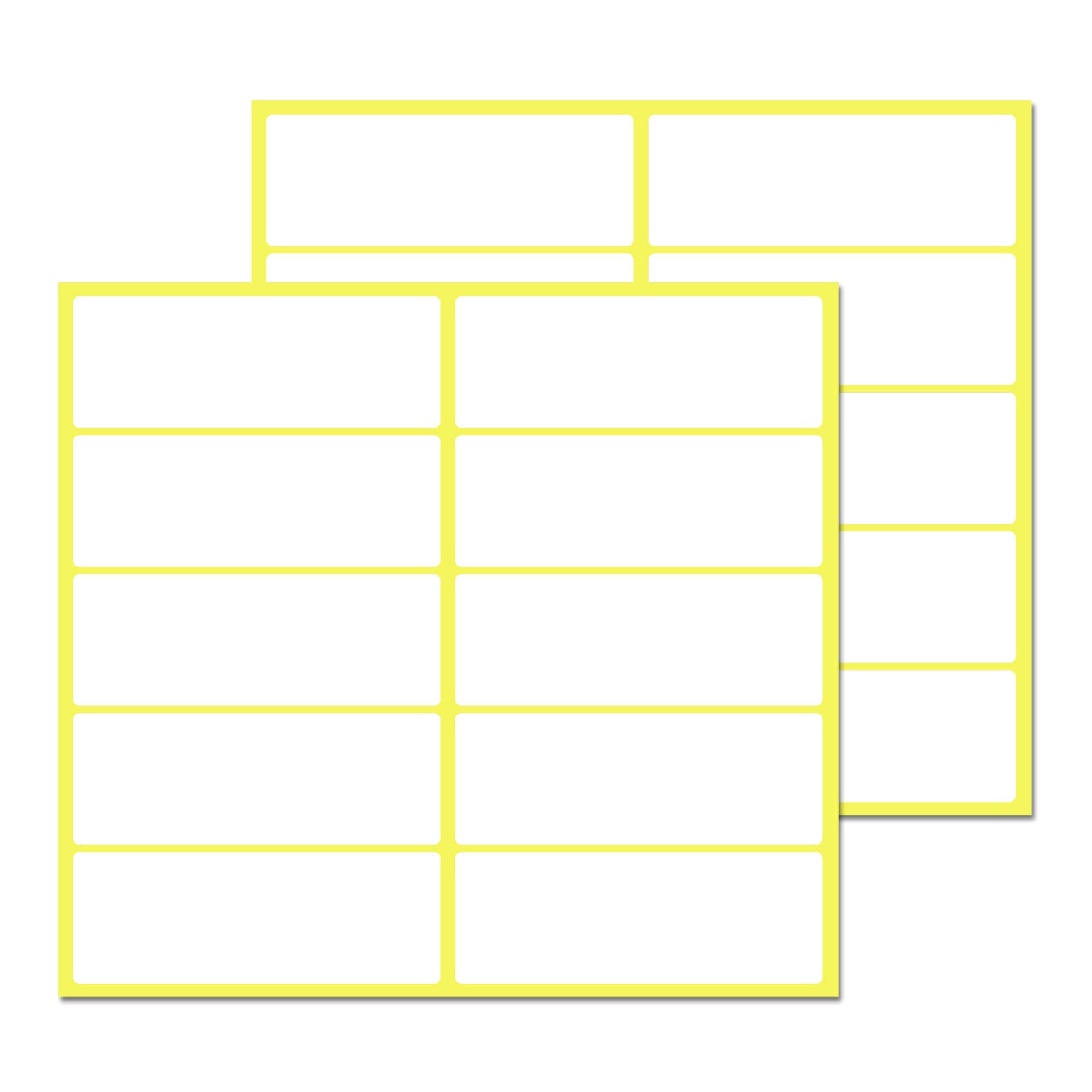 70 x 25 mm, 300 Labels - Sticky Labels Stickers, Plain Matte White