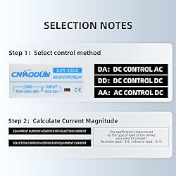 CNAODUN Solid State Relay SSR-25DD with Heat Sink