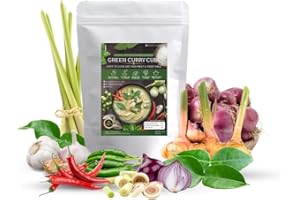 LAMOONE Green Curry Cube – Authentic Thai Green Curry Paste Cube, Ready-to-Use Instant Curry Block, Single-Serve for 2, No Color, No MSG, No Preservatives Added (1)