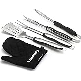 Cuisinart CGS-134BL Grilling Tool Set with Grill Glove, Black, 3-Piece