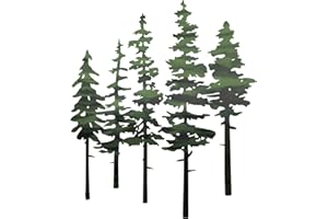 ESTART Metal Pine Tree Wall Art, Metal Tree Wall Decor, Nature Rustic Farmhouse Cabin Decor, Forest Wall Art for Home Living 