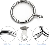 Oiiurly 50 Pack Metal Curtain Rings 32mm Inner Diameter Silver for Curtain Poles view 3