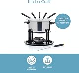 KitchenCraft 3 in 1 Fondue Set with Colour Coded Forks Silver view 3