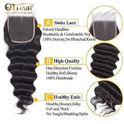 QTHAIR 14A Grade Transparent Hd Lace Closure