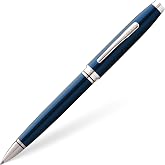 Cross Coventry Blue Lacquer Ballpoint Pen, Medium Point, Black Ink | Refillable Pen for Smooth Writing, Professional Elegant Accessory, Long-Lasting Use, Desk Essential, Gift-Ready
