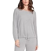 Barefoot Dreams CozyChic Ultra Lite Slouchy Pullover for Women, Ultra Soft Long Sleeve, Crew Neck Pullover