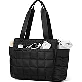 befen Laptop Tote Bag for Women Work, Travel Tote Bags Nurse Puffer Quilted Handbags, Lightweight Waterproof Beach Purse