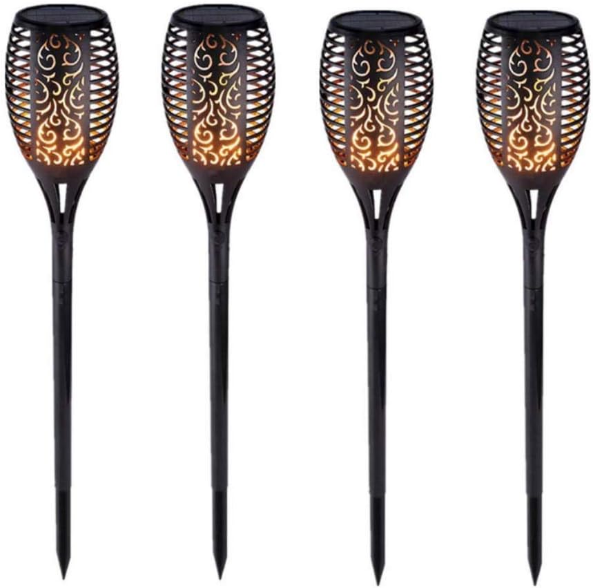 CLJ Linterna Solar de Llama Intermitente a Prueba de Agua en Forma de