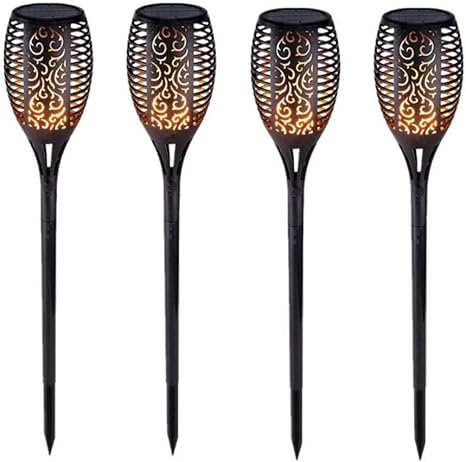 CLJ Linterna Solar de Llama Intermitente a Prueba de Agua en Forma de