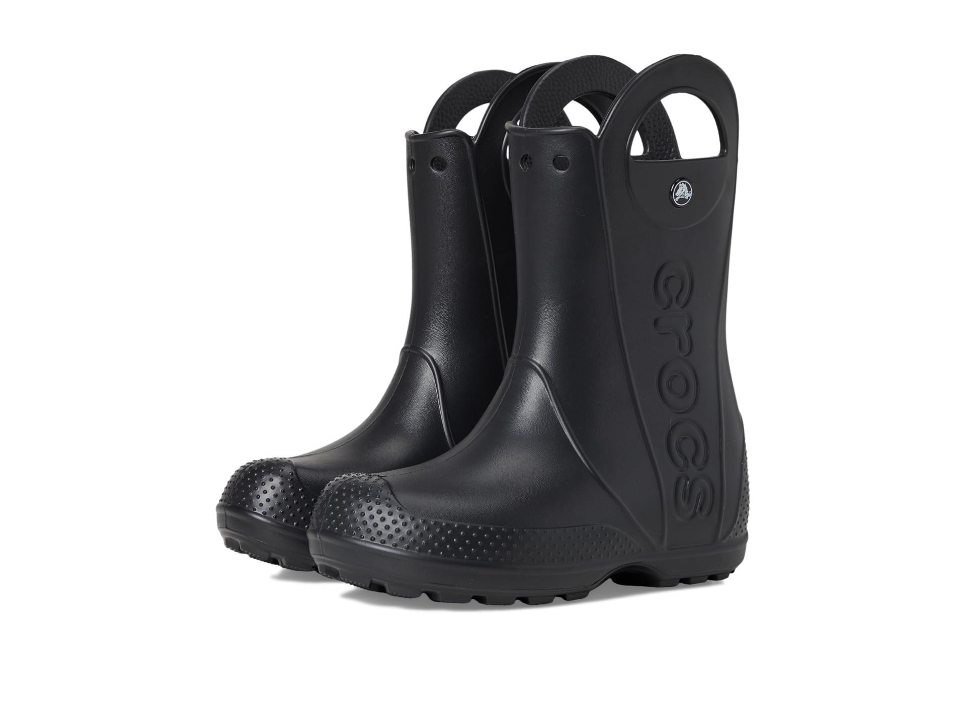 Crocs, Unisex, Handle It Rain Boots (Big Kid/Little Kid), Black, 4, Medium Image