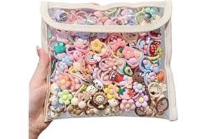 ALTALIVA 100Pcs Baby Hair Ties Cute Elastic Hairbands No Damage Multicolor Small Ponytail Holders for Baby Girls Toddlers Kids