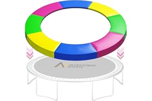 Ultrapower Sports Trampoline Pad Replacement Trampoline Mat Replacement Padding Safety Pad Spring Cover Round Spring Cover with No Holes 10 Ft 12 ft 13 ft 14 ft 15 ft Black Blue Pink Green