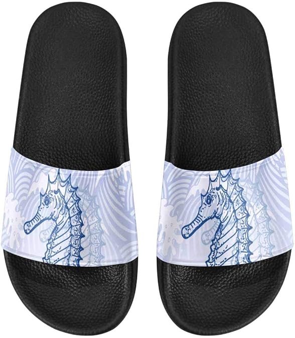 Amazon.com | INTERESTPRINT Women's Lightweight Shower Pool Slippers Walking Sandals Beach Shoes 