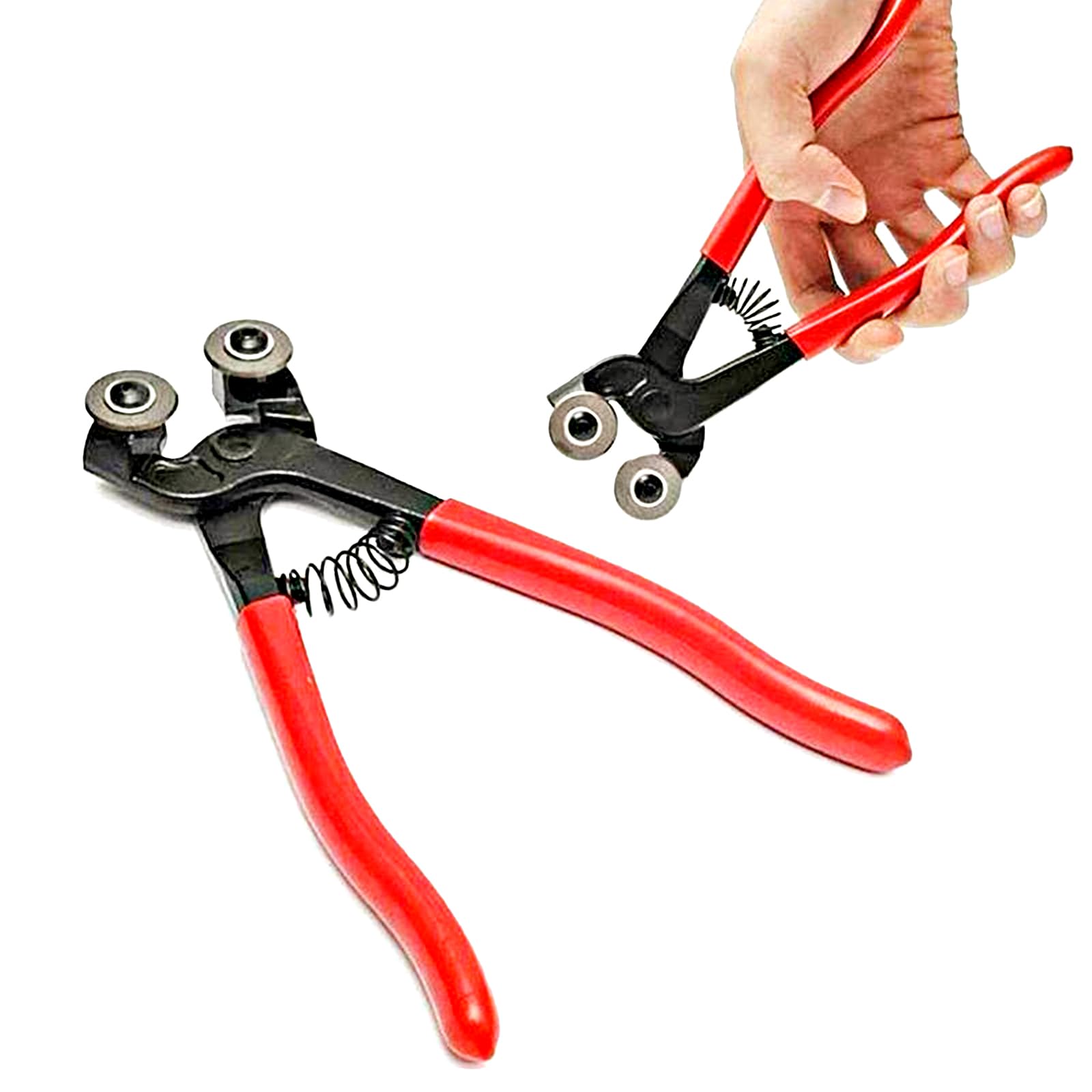 Mosaic Pliers, Mosaic Cutter, Ceramic Tile Cutting Pliers, for Ceramics, Various Other Materials, Sanded Glass Tiles (Red)