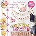 Girl Baby Shower Party Decorations Pink, White and Gold Theme Decor Set with Banners, Balloons, Poms, Lanterns, Tassels and Sash (42 Pieces)