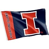 Desert Cactus University of Illinois Flag Fighting Illini U of I Banners 100% Polyester Indoor Outdoor 3x5 feet Flags (Team Name)