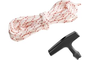 Recoil Starter Rope Pull Cord 5 Meter Diameter 5.0mm Snowblower Pull Cord with Starter Handle Engine Starter Rope Generator B