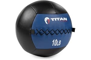 Titan Fitness Soft Leather Medicine Wall Ball Durable, Endurance, Cardio, Core Strength