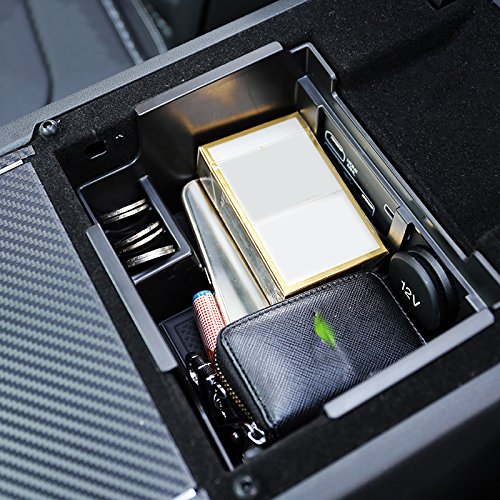 HIGH FLYING Central Console Armrest Storage Glove Box Organizer Tray for Jaguar XF F-Pace 2016-2018 XE 2015-2017