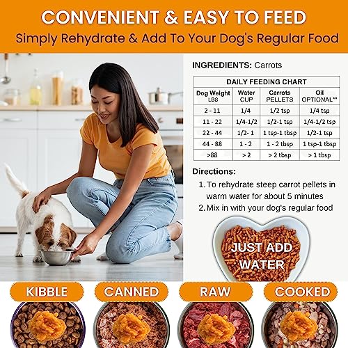 Olewo Original Carrots for Dogs Fiber for Dogs Keep Poop Firm