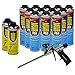 Great Stuff Pro Window & Door 20 oz Complete Kit – 12-Pack Foam Sealant with AWF PRO 8 in Professional Spray Foam Gun & 2 Cans of Great Stuff Pro Cleaner